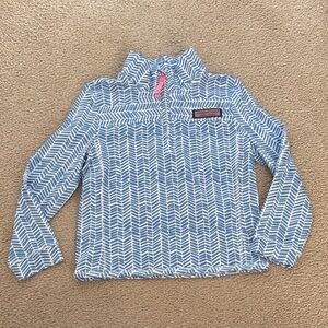 Vineyard Vines Blue and White Chevron Pullover